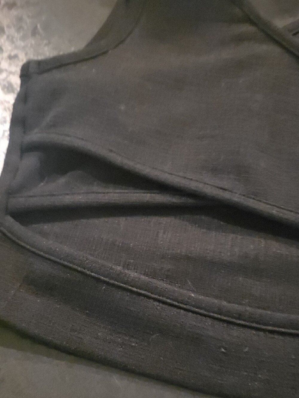 Roxy Black Ribbed Cropped Tank Top - Picture 4 of 4
